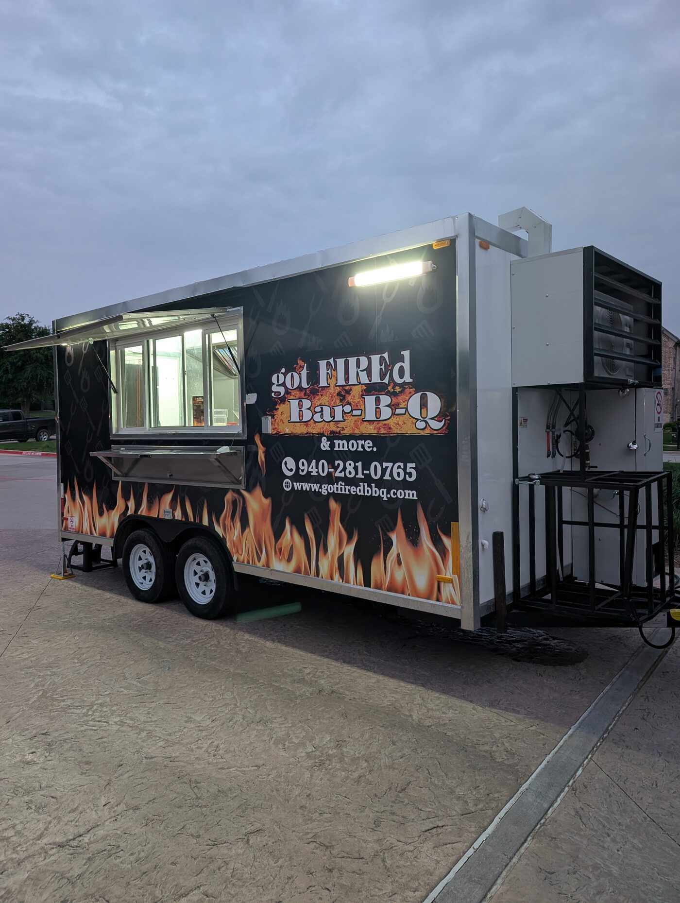 got FIREd Bar-B-Q Trailer